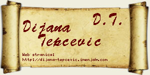 Dijana Tepčević vizit kartica